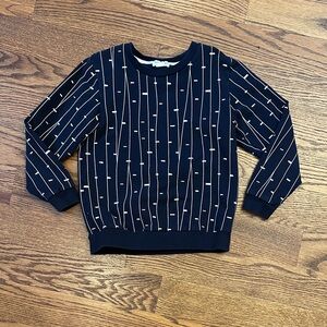 EUC Miles the Label Patterned Crew Neck Top; 6